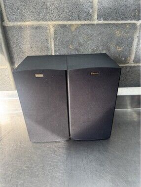 Klipsch R-15M Reference Bookshelf Speakers Pair Black Tested - NICE w/ Grilles